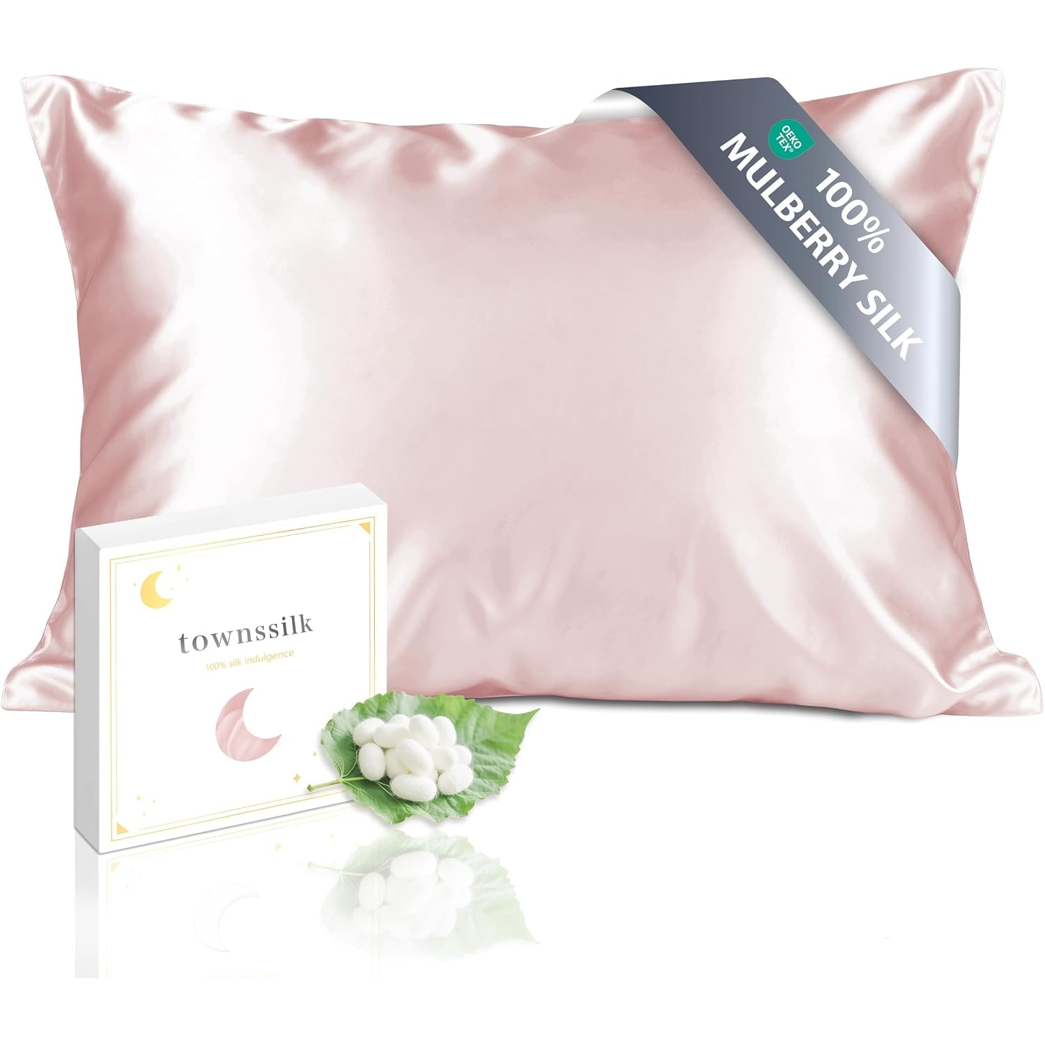 Dusty Pink 19 Momme Mulberry Silk Pillowcase 50 x 75 cm