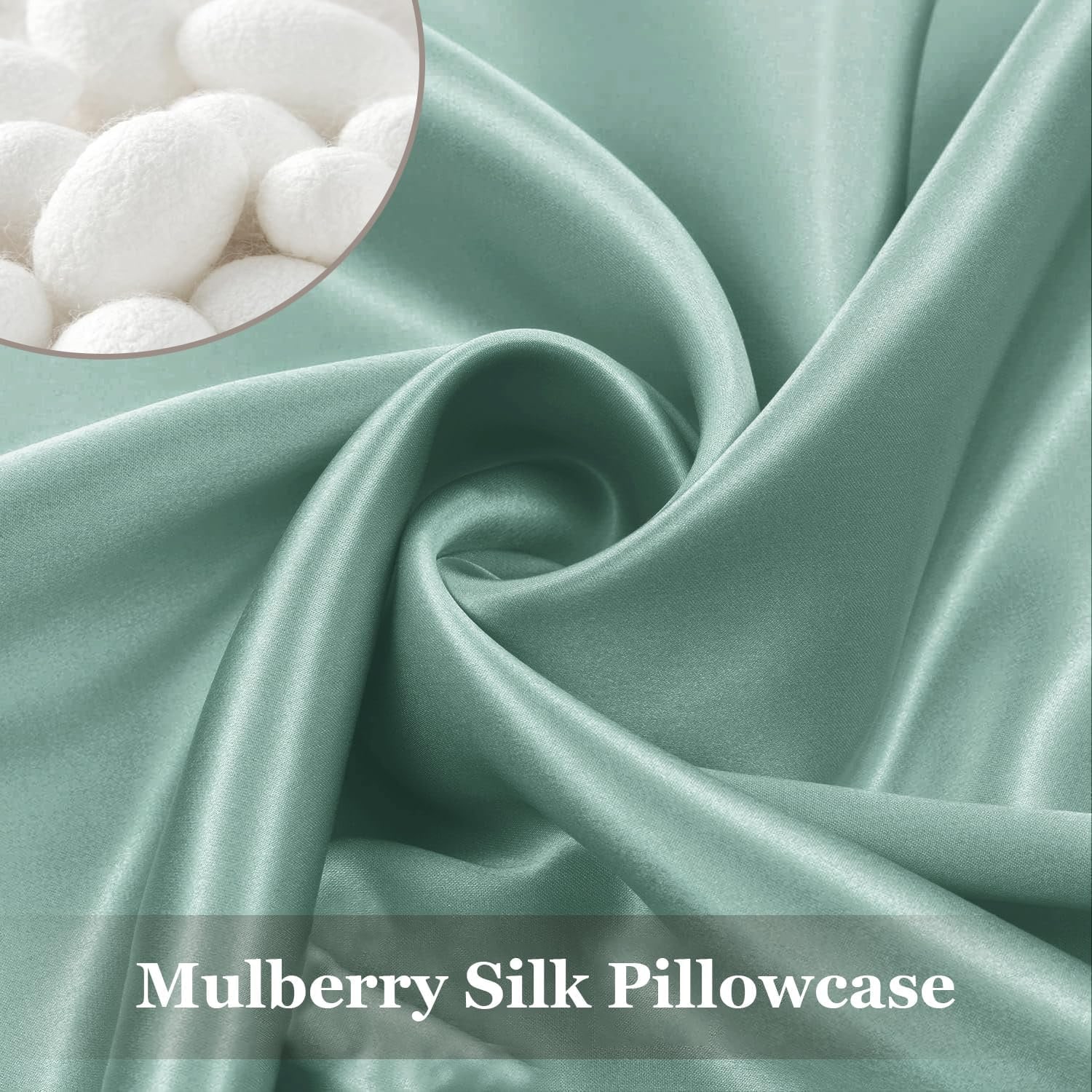 Lake Blue 23 Momme Mulberry Silk Pillowcase 50 x 70 cm