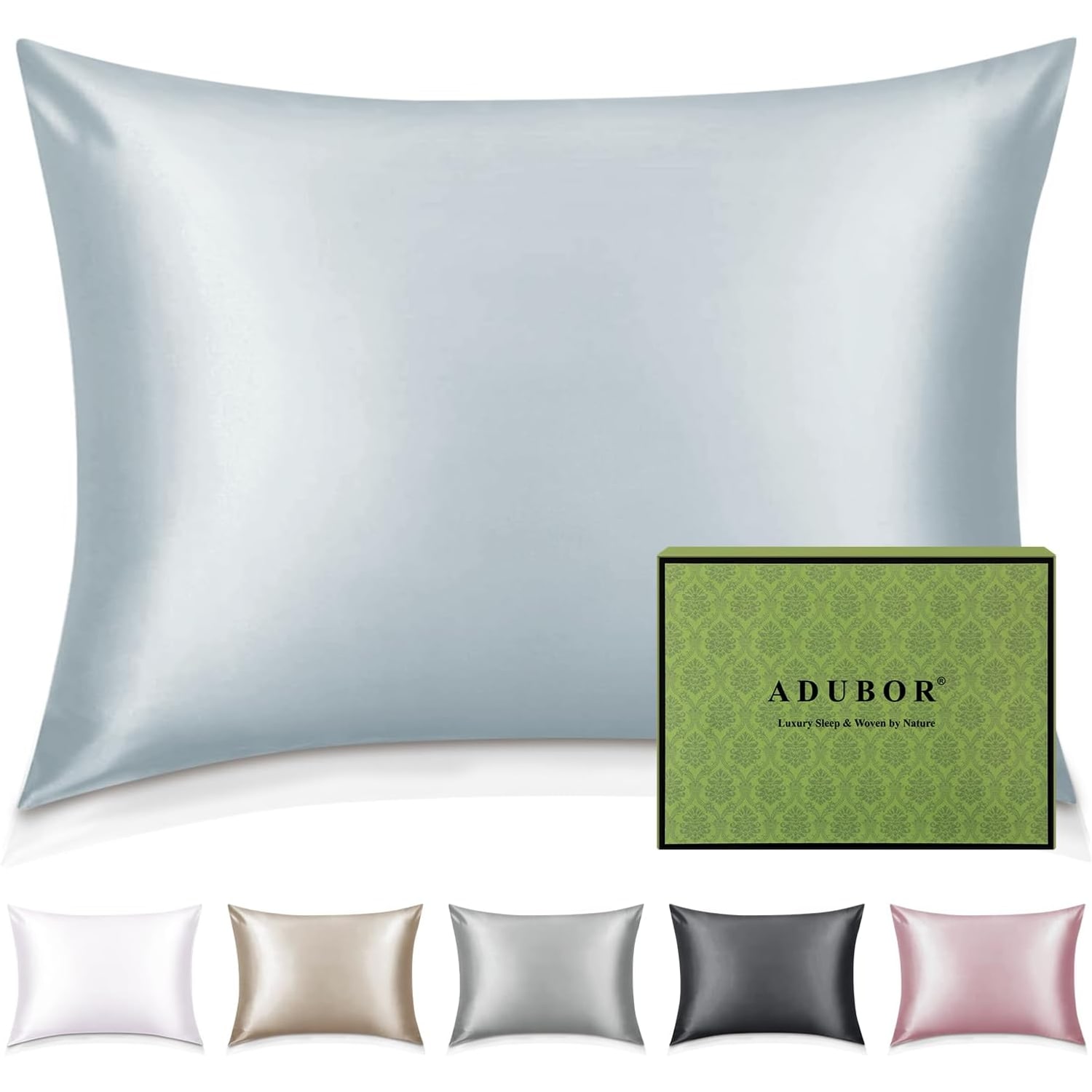 Silver Grey 23 Momme Mulberry Silk Pillowcase 50 x 70 cm