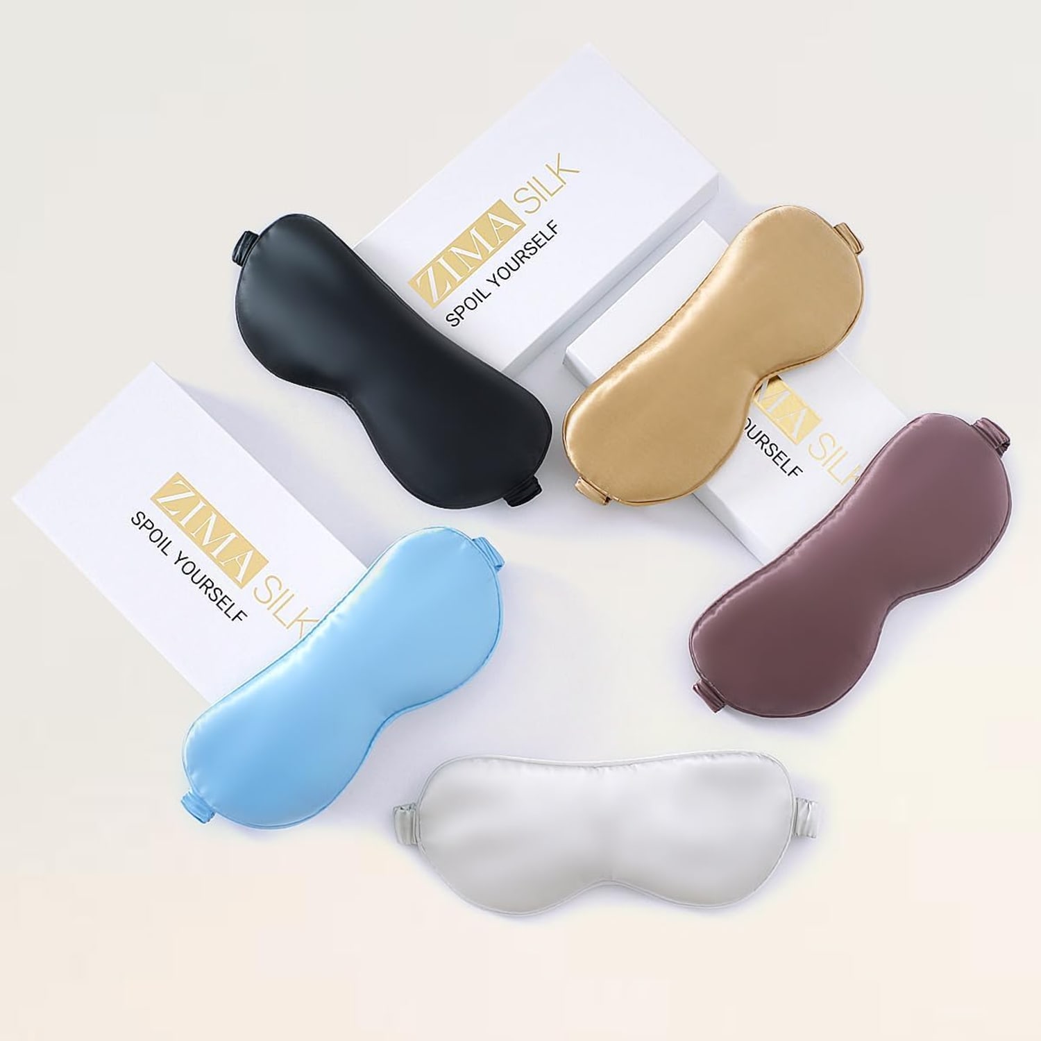 Black 22 Momme Contoured Mulberry Silk Sleep Mask